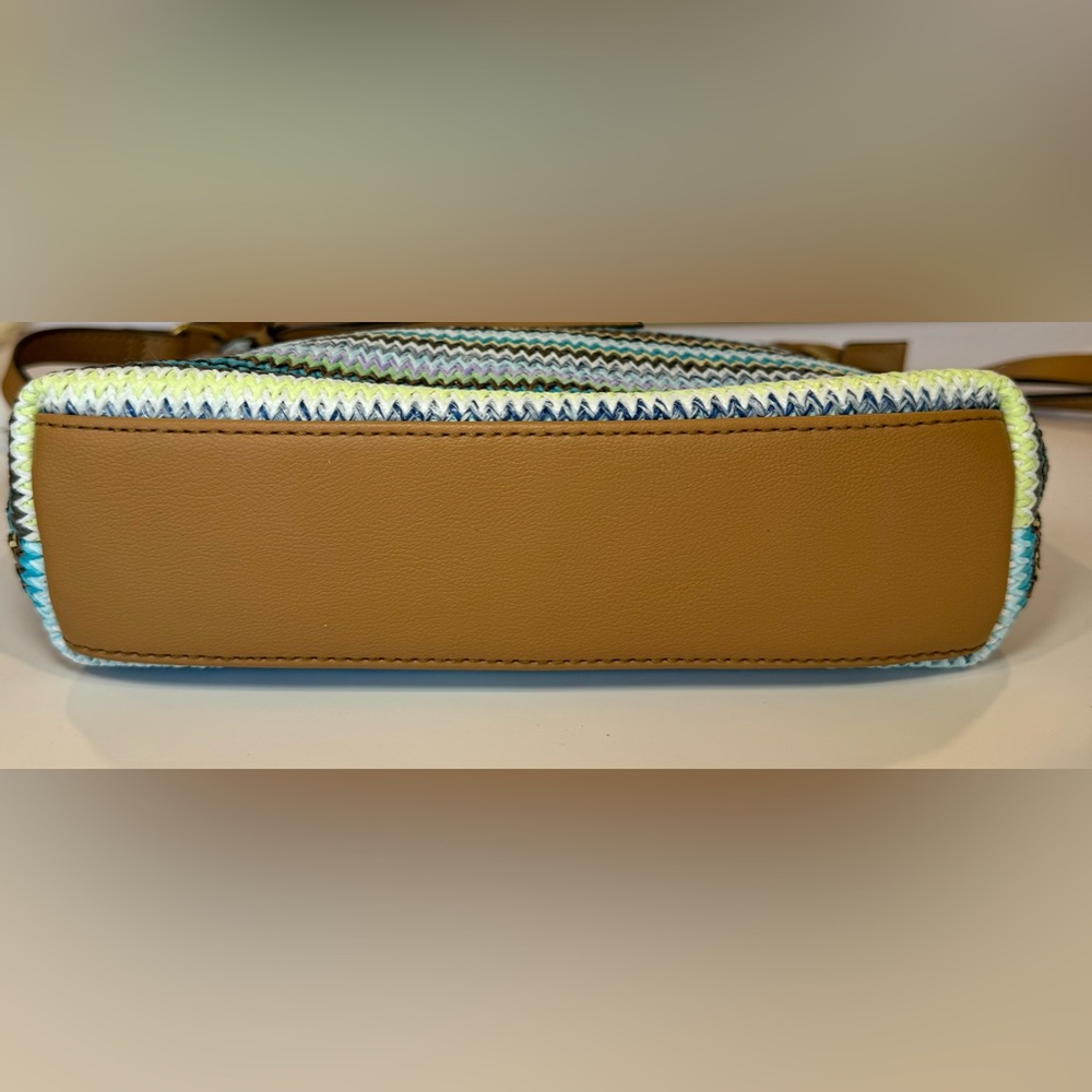 New With Tag Style & Co Straw North South Crossbody Bag In Multicolor Bl… - Picture 8 of 10